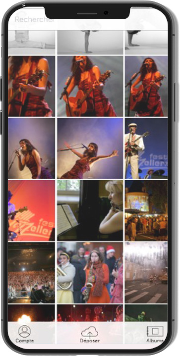 Application Ephoto Dam pour iOS sous iPhone