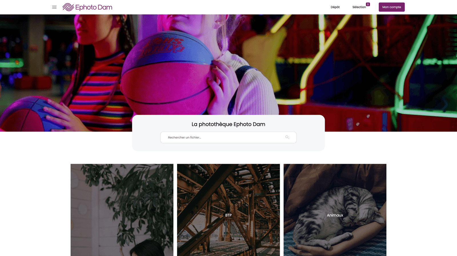 Ephoto Dam front office interface.