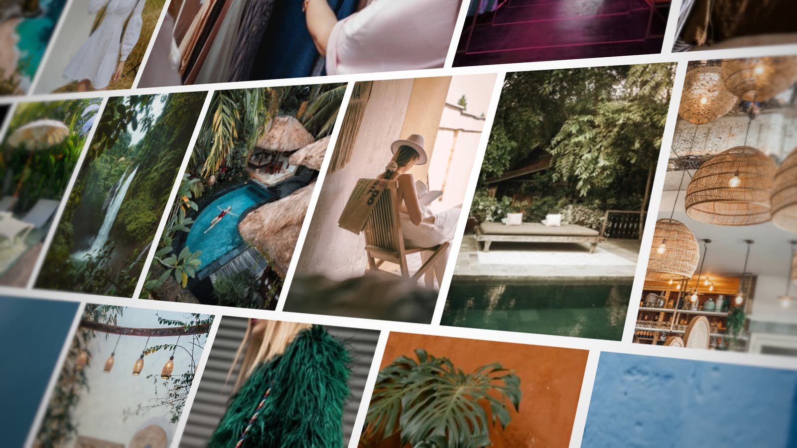 Several photos placed side by side to display an image bank.