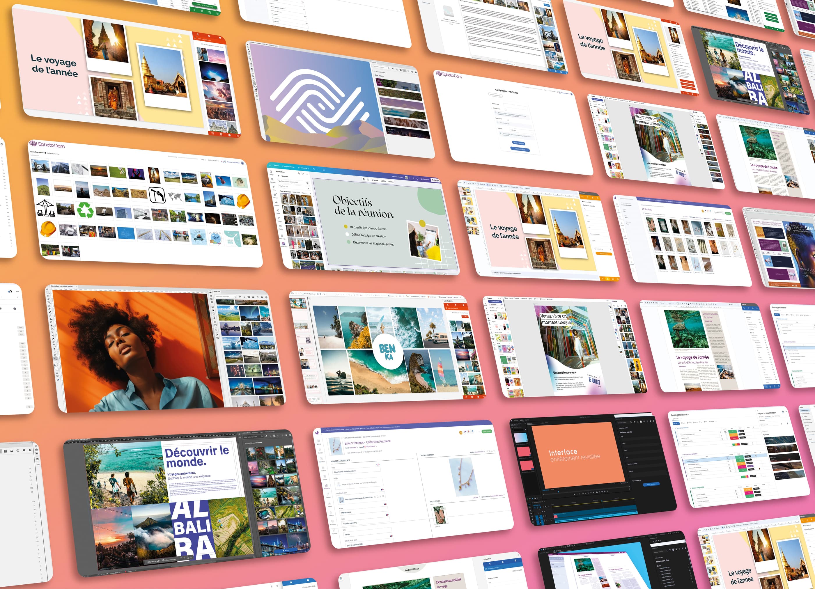 Mockup of the differents plugins of Ephoto DAM