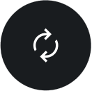Icon representing two arrows forming a circle, symbolising the notion of a cycle or update, accompanying the text describing the training process.