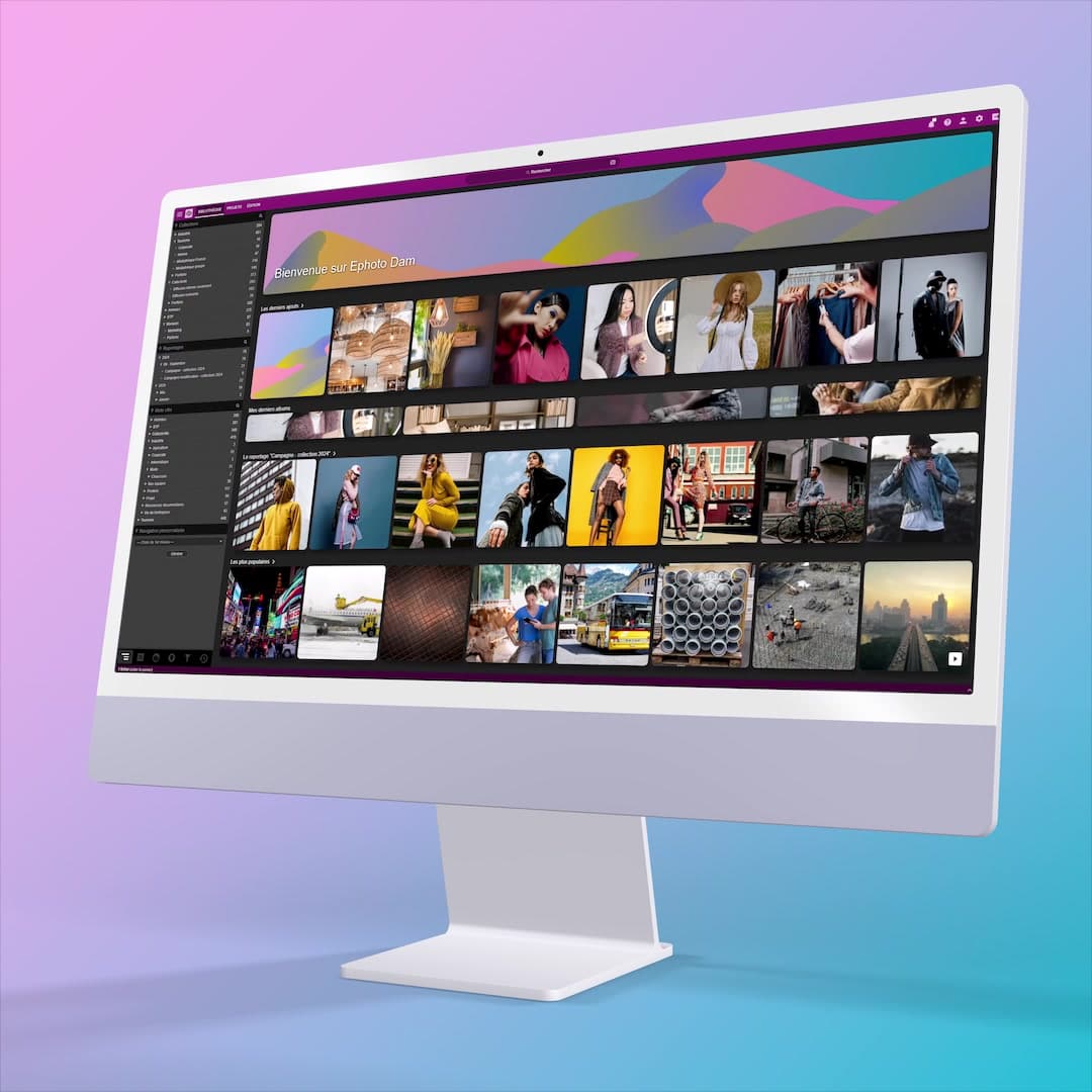 Ephoto Dam software interface on Mac